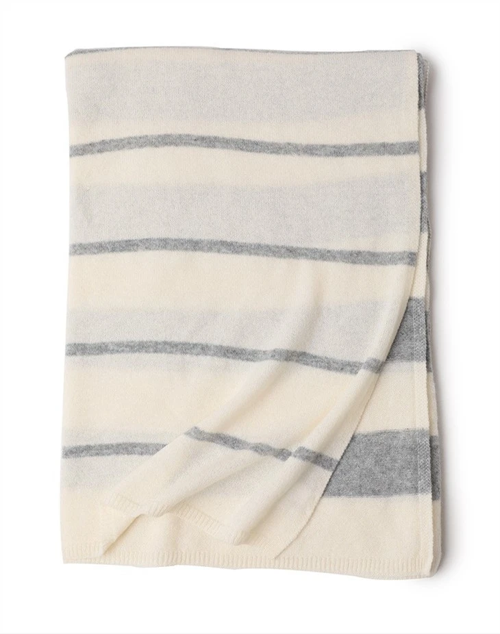 Double-Color Striped Cashmere Warm Scarf Long Size Women's Shawl