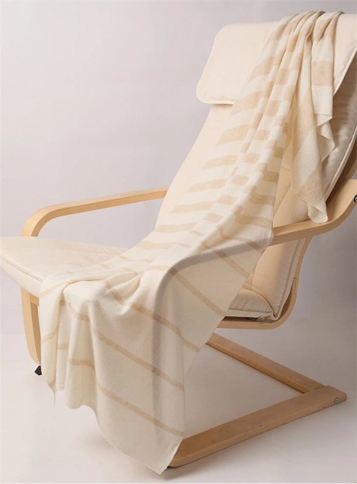 Double-Color Striped Cashmere Warm Scarf Long Size Women's Shawl