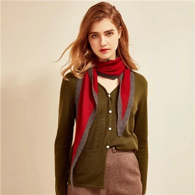 Cashmere Knitted Scarf Warm Triangle Scarf For Winter